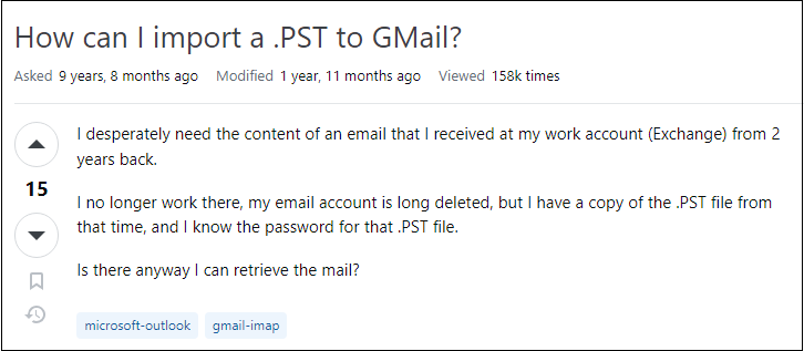 import pst to gmail account