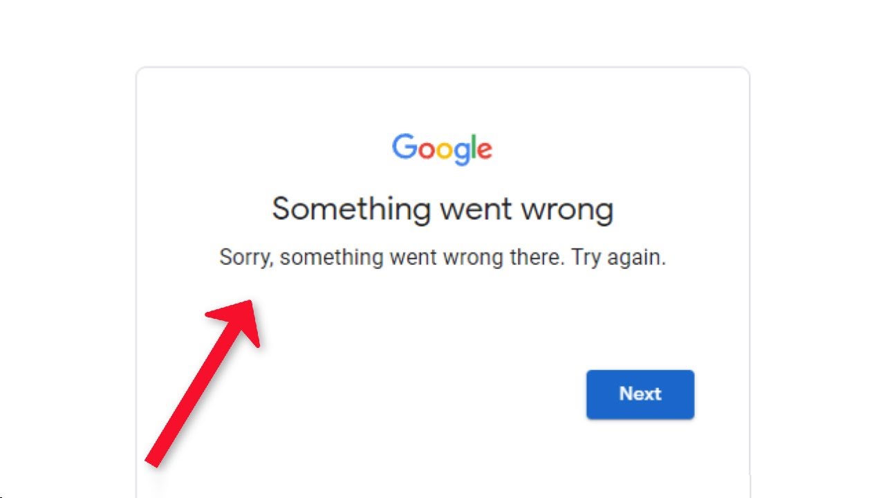 Gmail Something Went Wrong Error