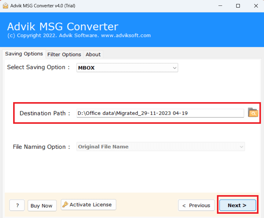 msg to mbox converter