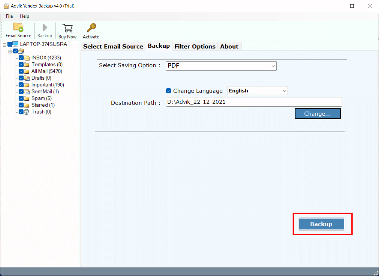 print yandex emails in bulk