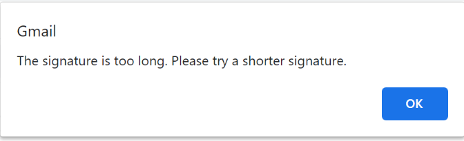 gmail signature too long