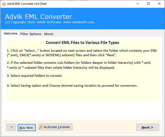 run the eml to gmail migration tool