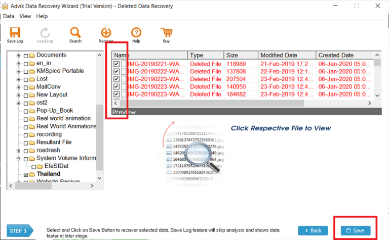 choose deleted wedding photos to recover