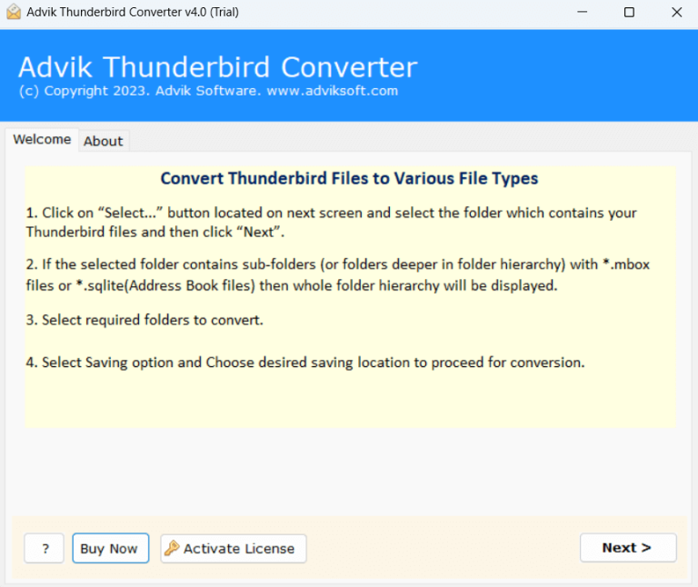 install and run thunderbird to rackspace migration tool