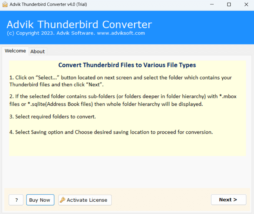Exportar Thunderbird para PST