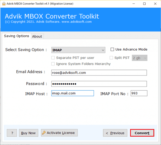 click on convert button