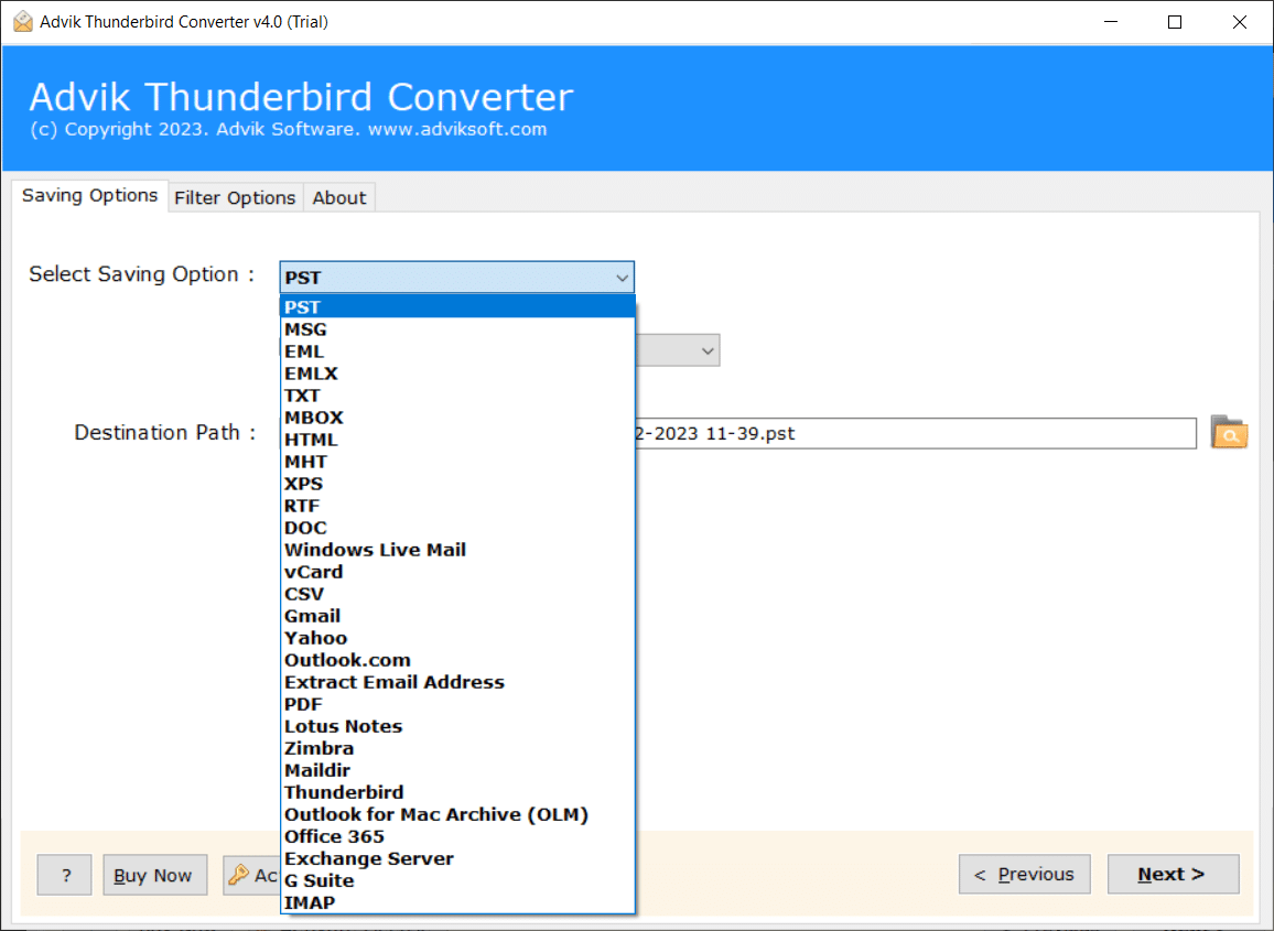 Thunderbird Import Export Tools Not workable