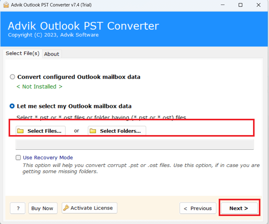 add pst files