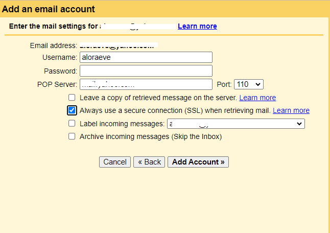 Transfer SBCGlobal Email to Gmail