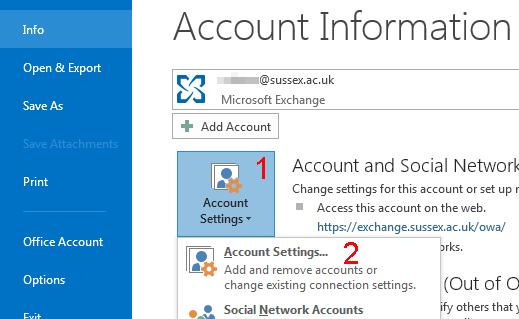 Select Account Settings