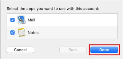 Select the apps you want to use and import into Apple Mail