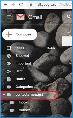 import ost to gmail