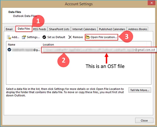 Next, go to the Data Files section.