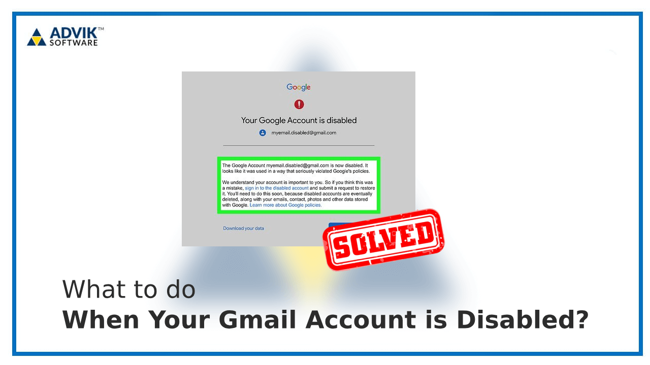 What to Do When Your Gmail Account is Disabled?