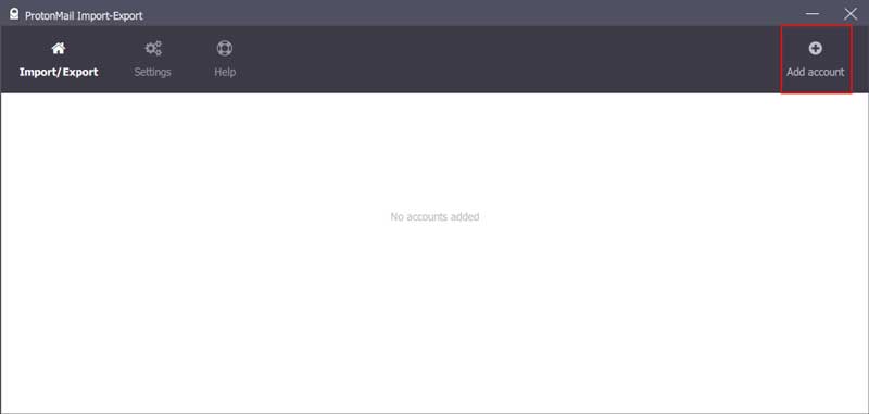 click add account