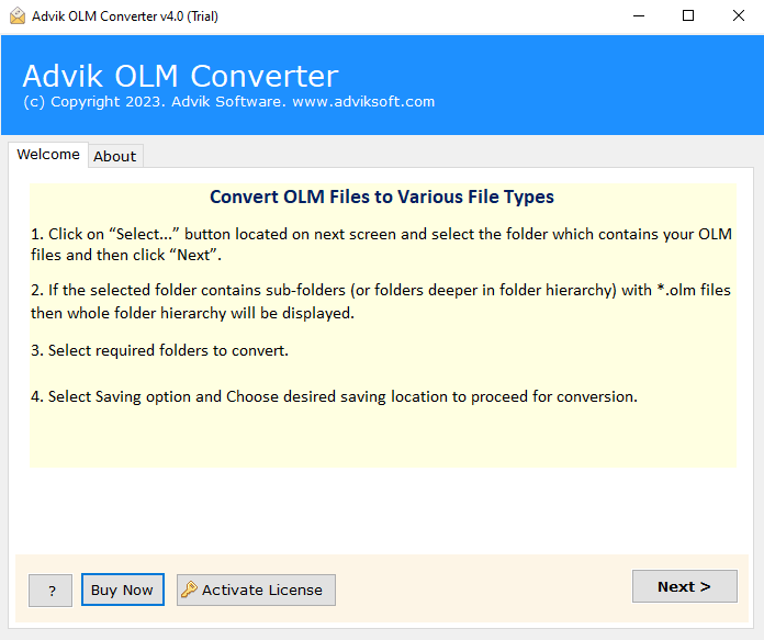 Run the OLM to NSF Converter