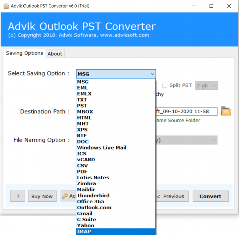 Import PST to SquirrelMail