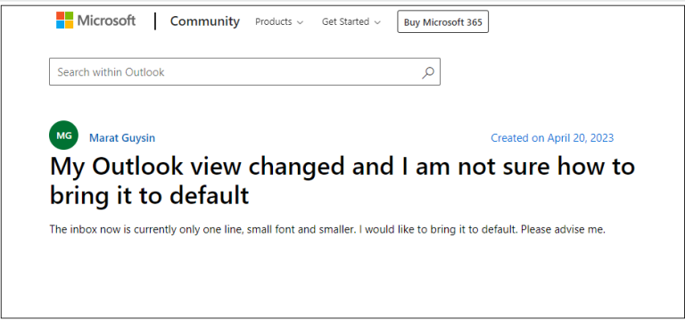 how to change my outlook view settings back to normal