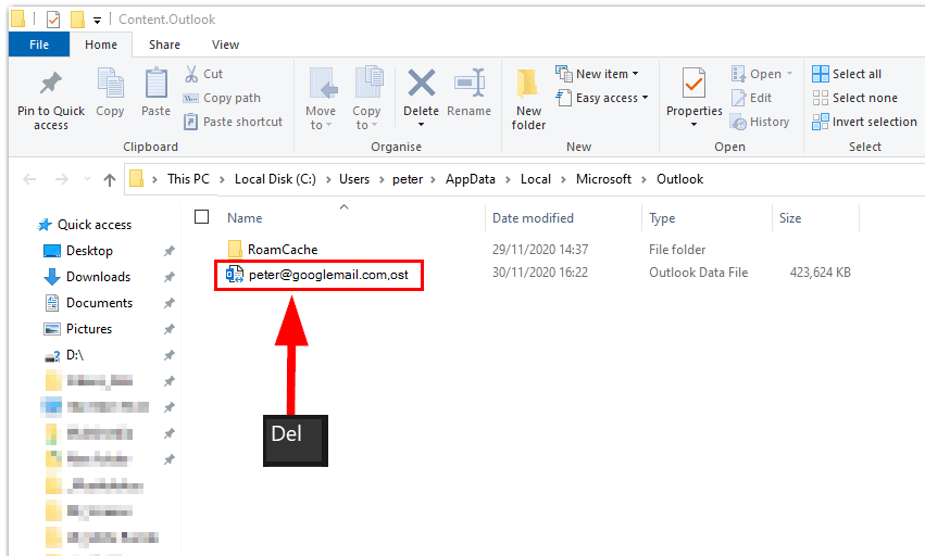 clear Outlook sync issues