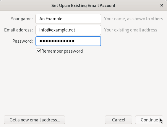 Enter your MDaemon username and email address