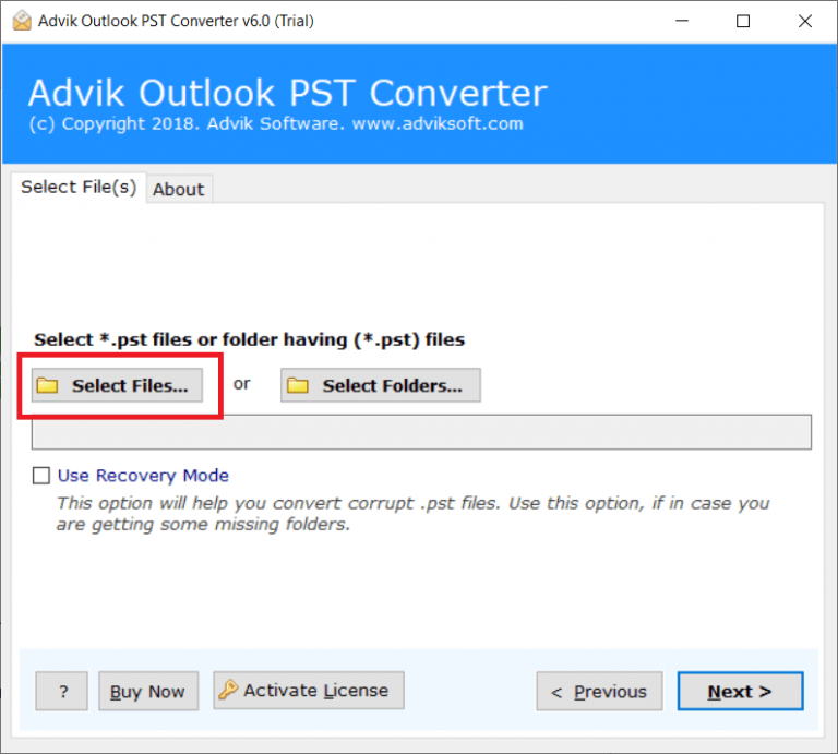 Add the PST file