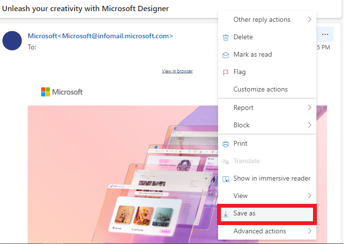 Export Hotmail Emails to EML file