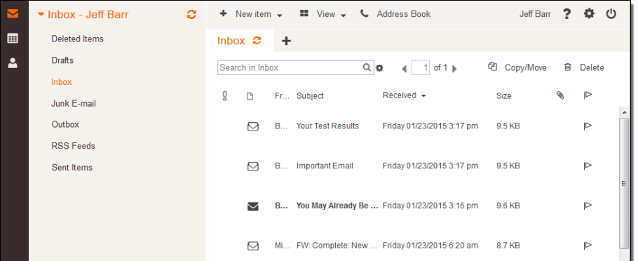 view aws workmail mailbox