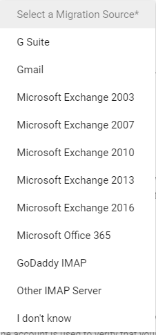 Select email source 
