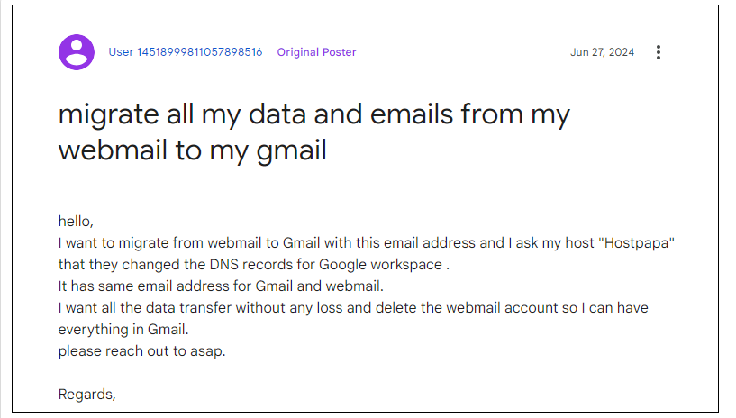Transfer HostPapa Emails to Gmail