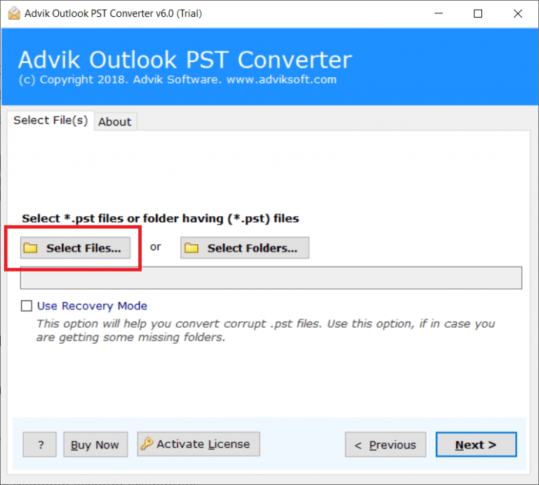 Add the PST file