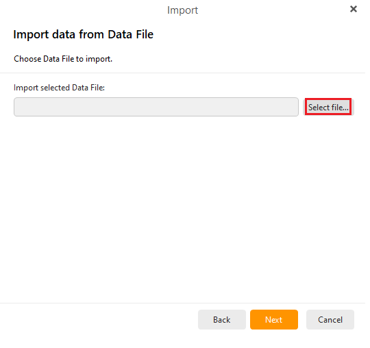 Browse the PST file that you want to import into eM Client