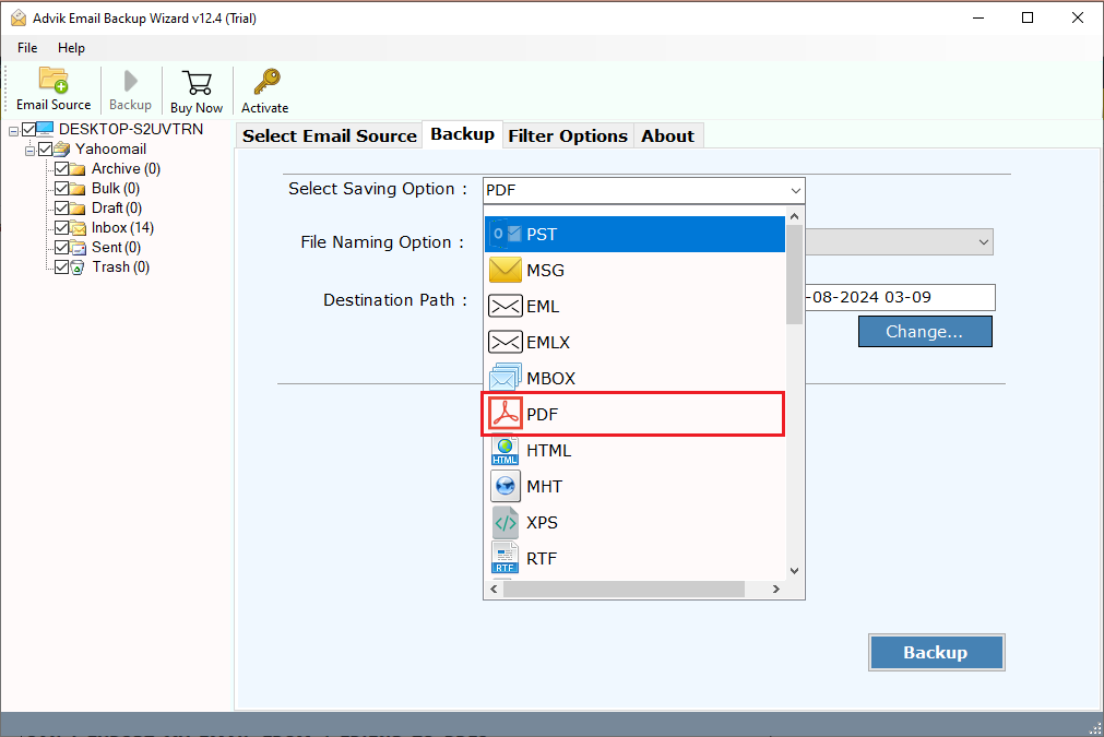 Save Zimbra Mail as PDF