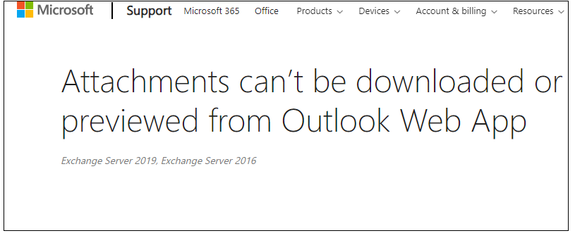 Unable to Download Attachments from Outlook Web App
