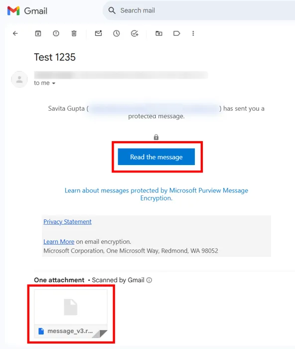 Read the message