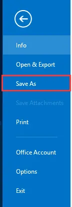 click save as
