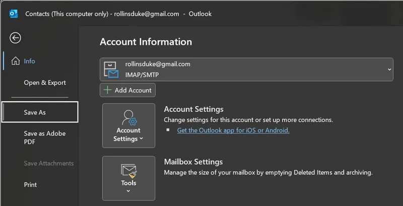 Click the "File" tab