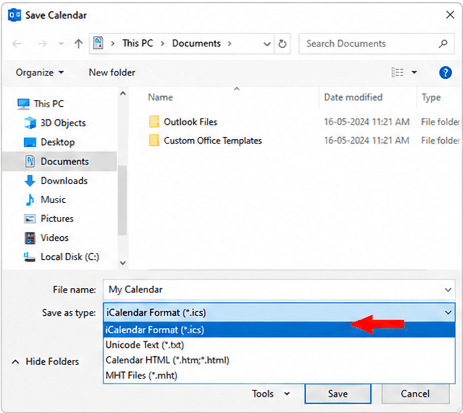 Extract Calendar from PST