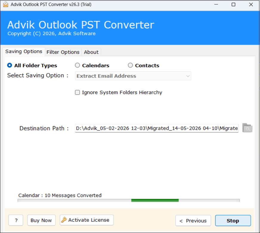 extract email addresses from pst