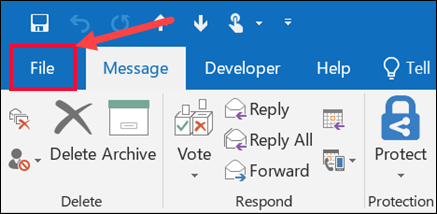 choose File menu
