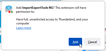 Add ImportExportTools NG