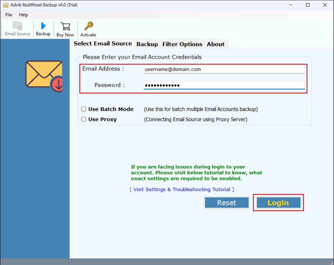 Export Rediffmail Emails to PST