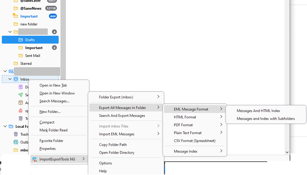 export outlook.com to eml