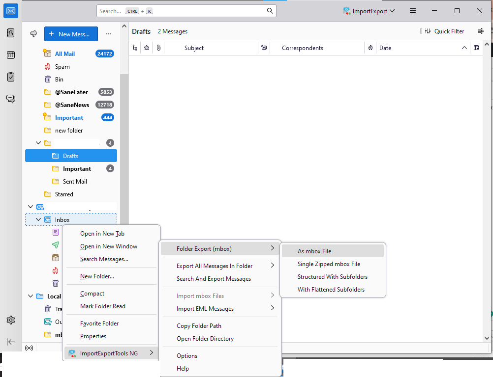 convert outlook.com to mbox