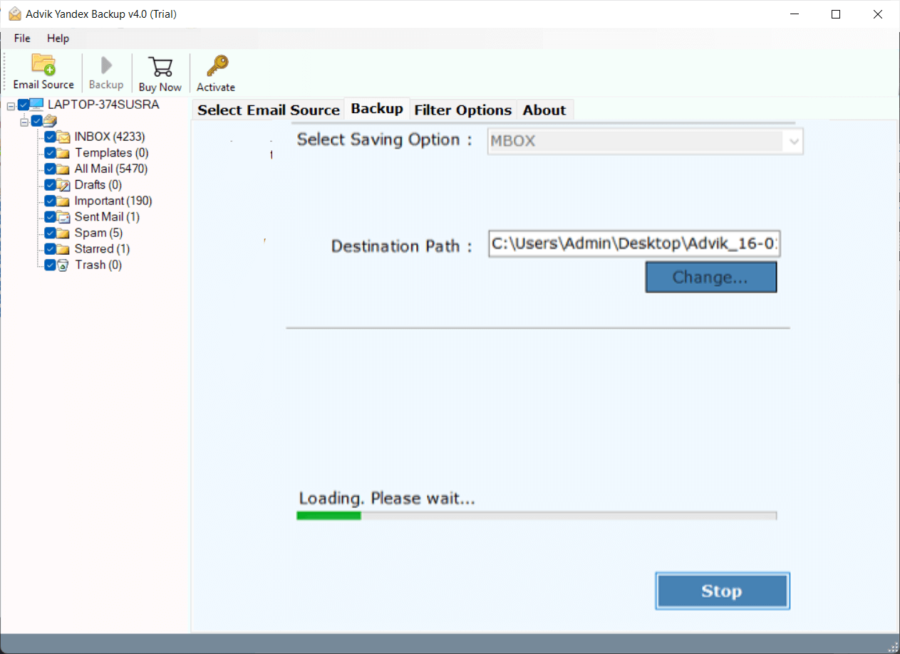 export Yandex Mail to MBOX