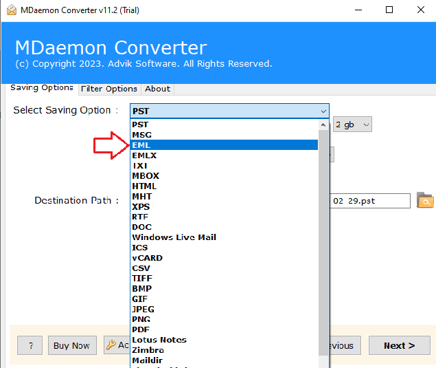 select EML