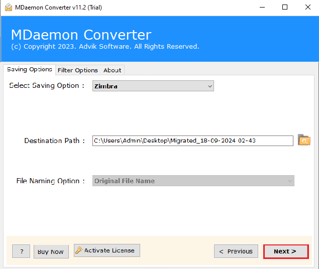 migrate MDaemon Emails to Zimbra Mail