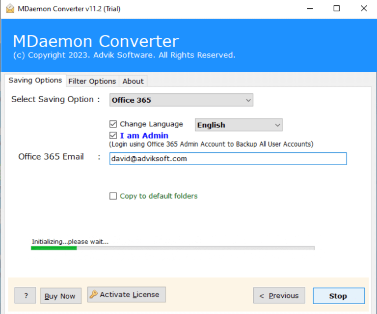 Choose Office 365 from the list