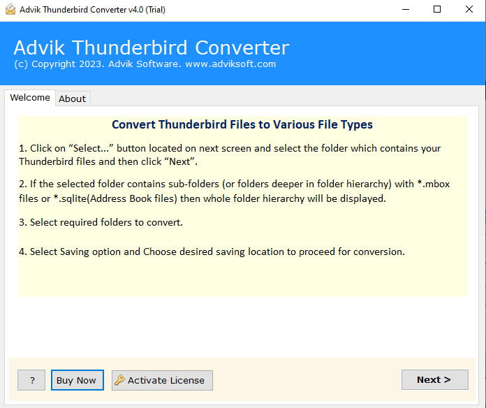 launch the Thunderbird to G Suite migration tool