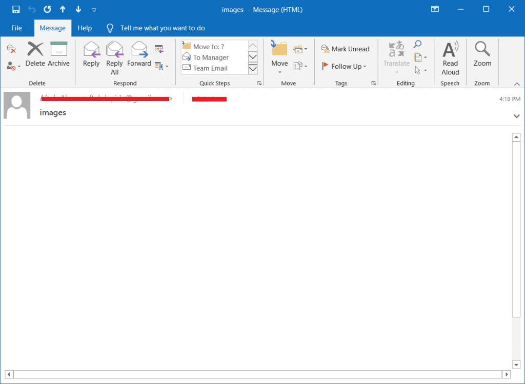 open the email