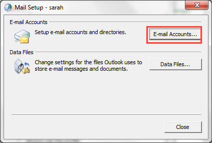 click on Email Accounts